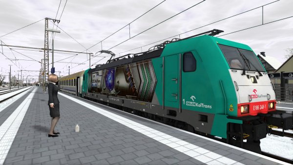 Orlen Koltrans TRAXX onder weg naar Amsterdam Centraal