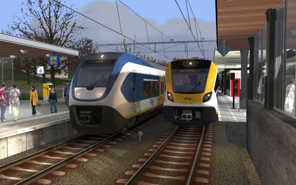SLT & SNG naast elkaar aan het wachten op station Baarn!