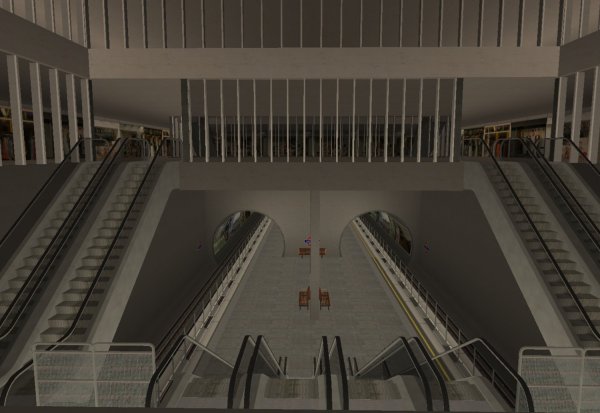 Metrostation in een winkelcentrum