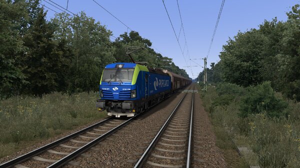 PKP Cargo Vectron met goederentrein onderweg naar Emmerich